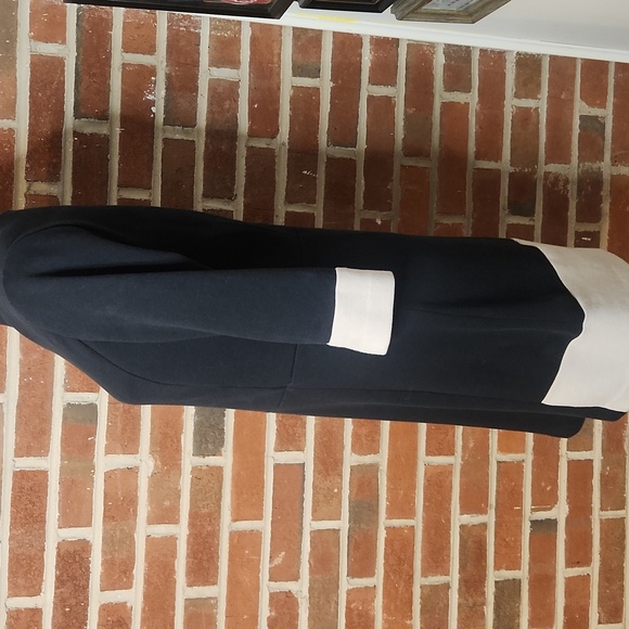 Banana Republic Black and Cream Long Sleeve Dress, Size 8 - Picture 3 of 8